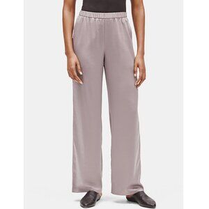 New w/Tags Eileen Fisher - Recycled Polyester Satin Straight Leg Pants, Briar L